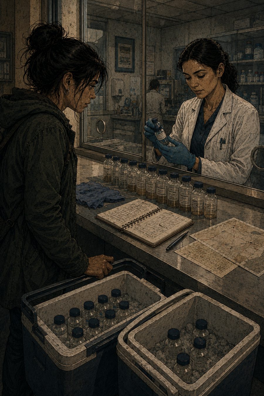 Laboratorio: entrega de muestras de agua